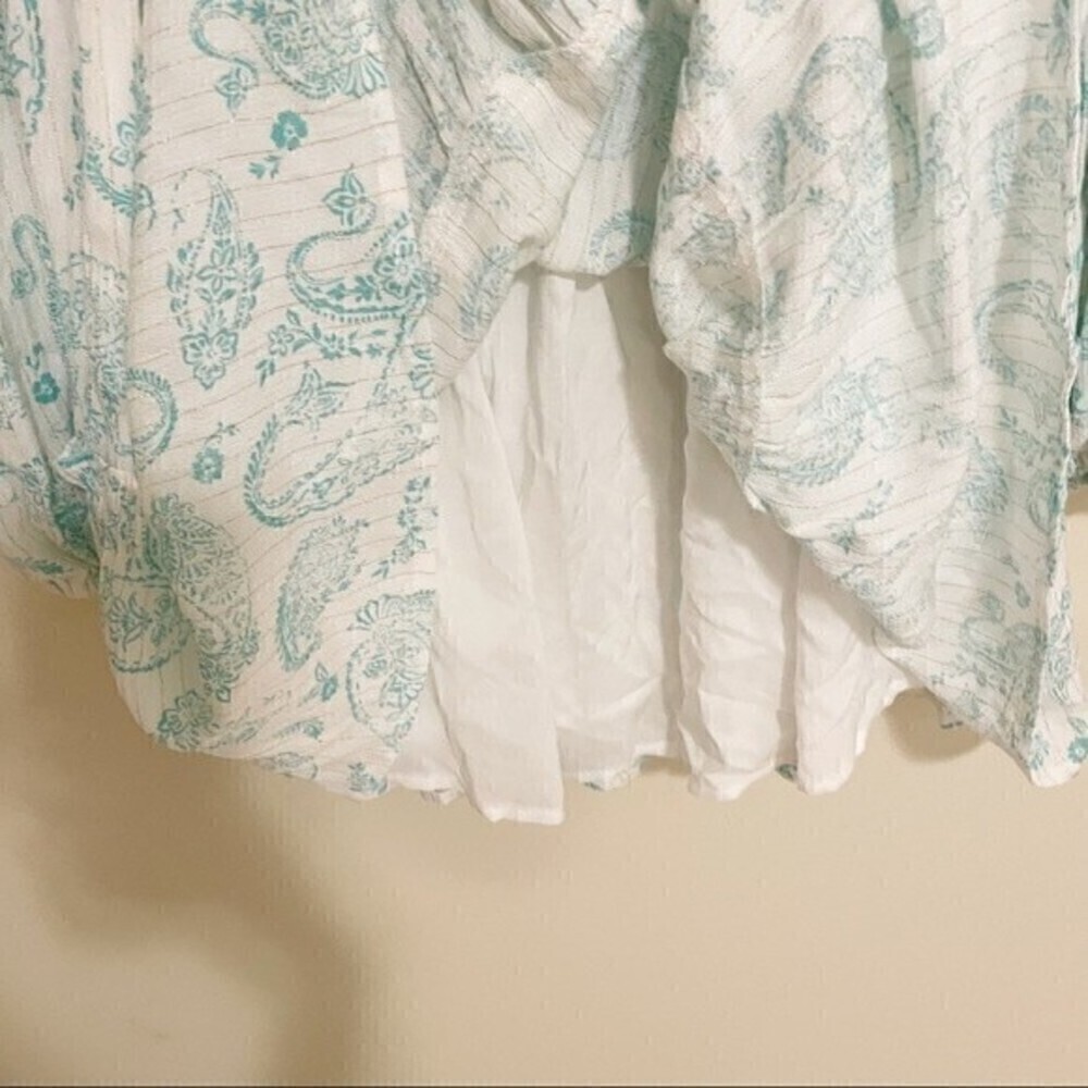 House Of Harlow Printed Paisley Ruffle Tiered Mini Dress - Picture 4 of 9